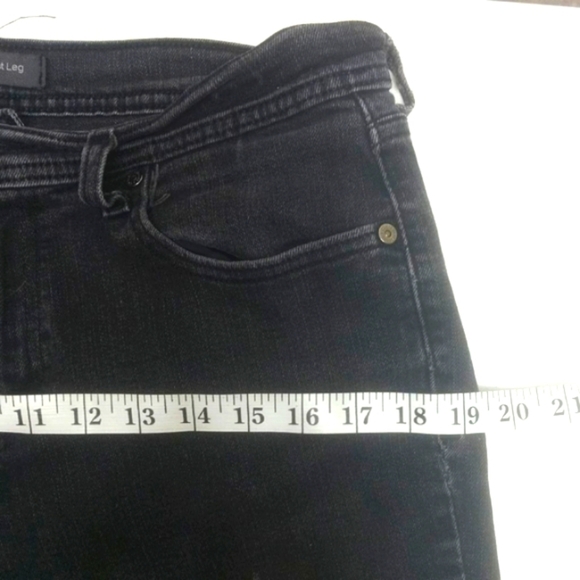 Levi’s Jeans 505 Straight High Rise Women 12 Medium Fit 34x29 Mid Black Distress - Picture 9 of 15
